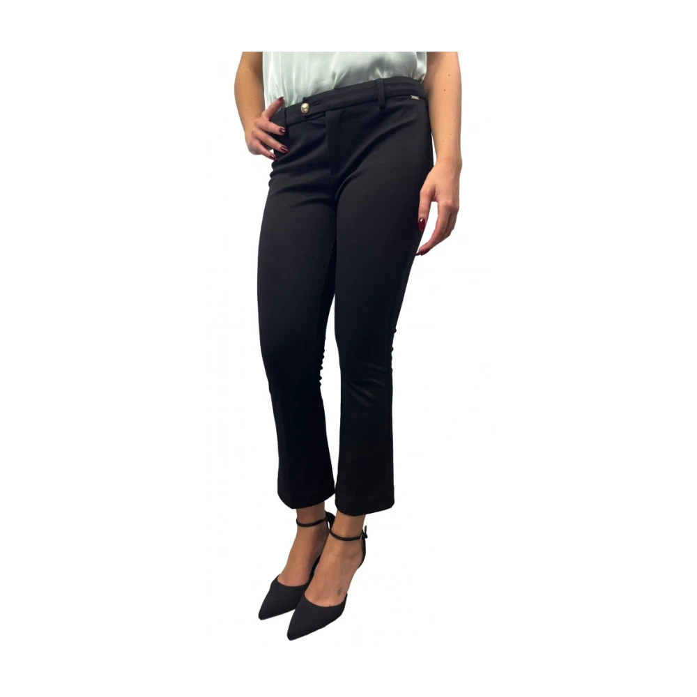 Liu Jo Elegant Polyester Elastane Pantalone Black Dames
