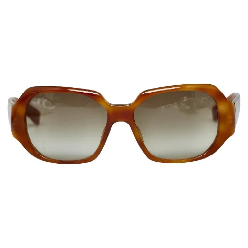 Louis Vuitton Vintage Pre-owned Plastic sunglasses Brown Dames