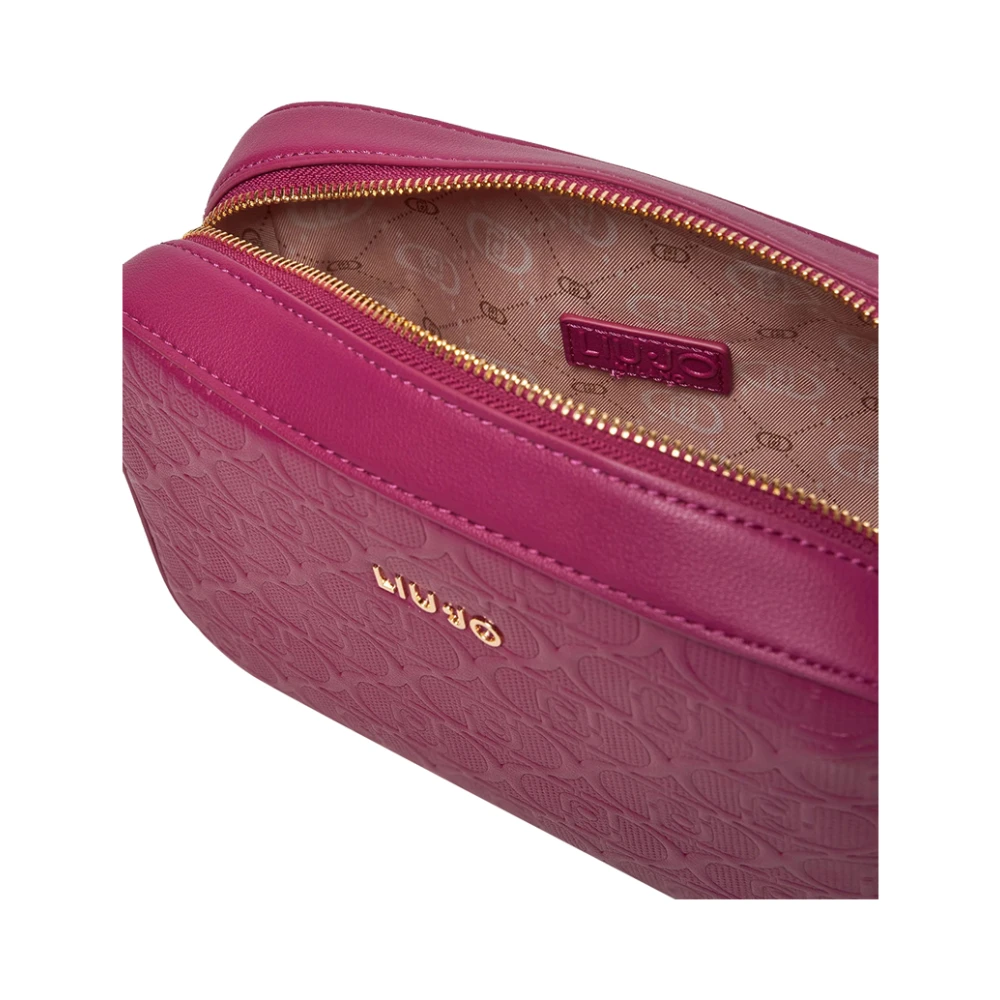 Liu Jo Roze Leren Crossbody Tas Pink Dames