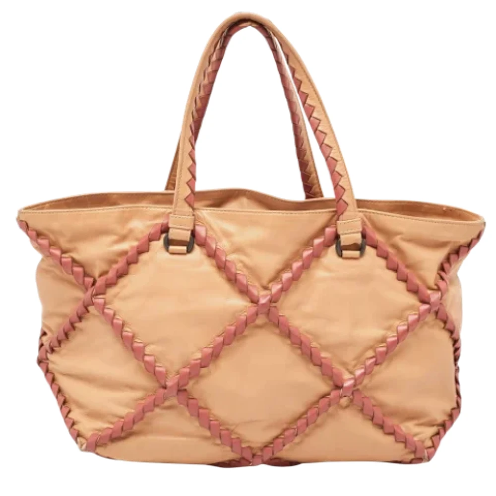 Bottega Veneta Vintage Pre-owned Leather totes Beige Dames