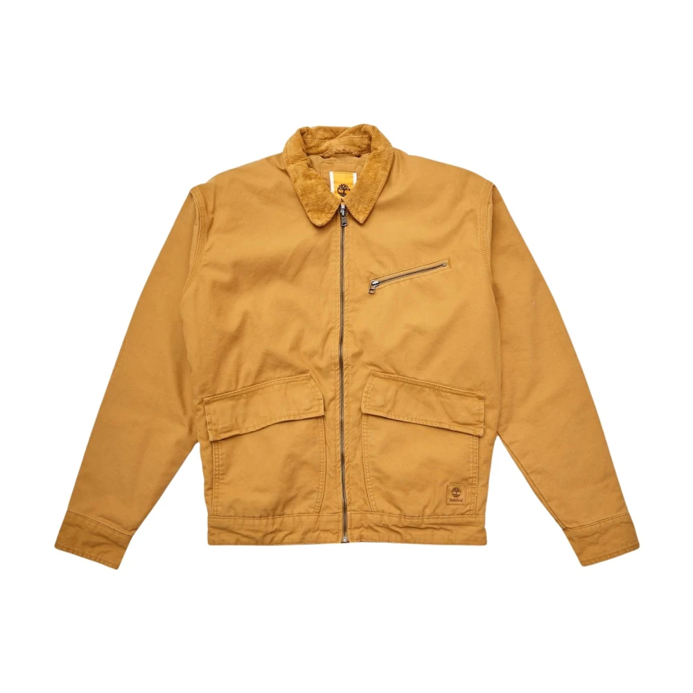 Timberland Canvas Geïsoleerde Jas in Beige Yellow Heren