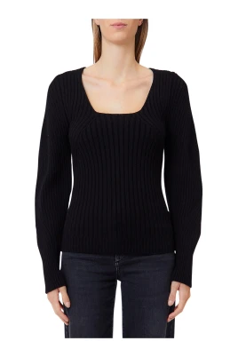 Maglia chiusa M/L a coste