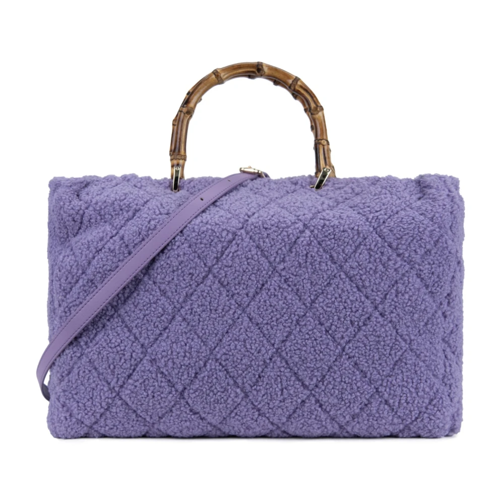 Tosca Blu Gouden Logo Schoudertas Purple Dames