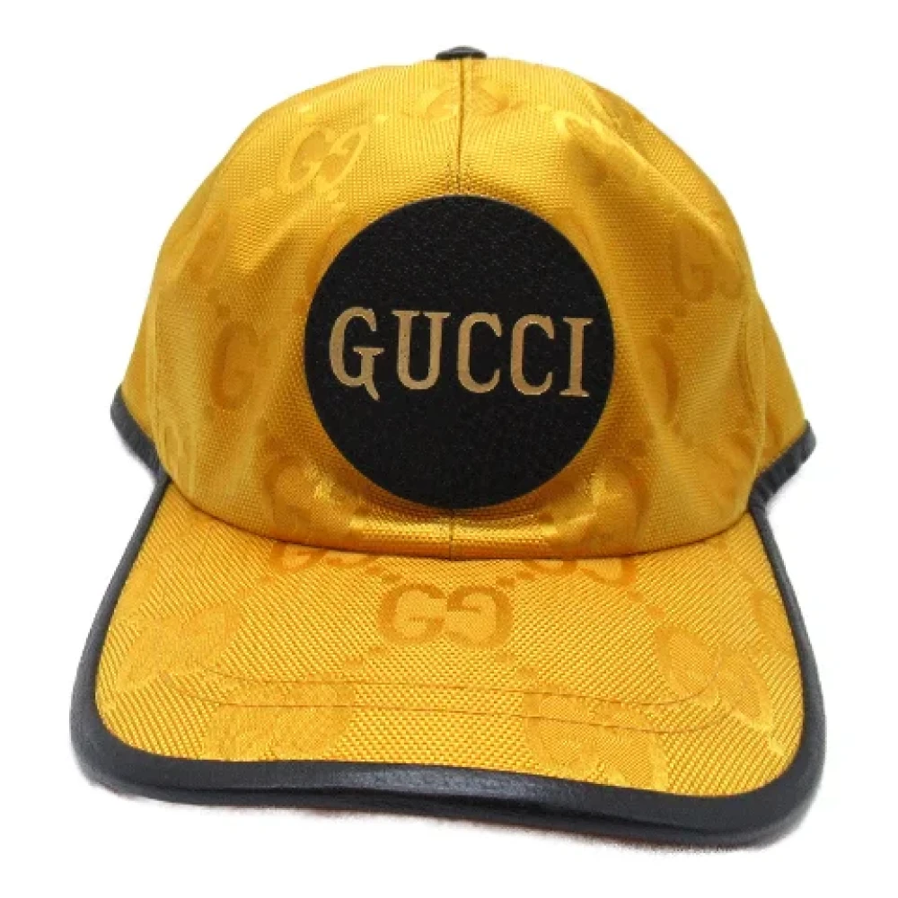 Gucci Vintage Pre-owned Canvas hats Yellow Dames