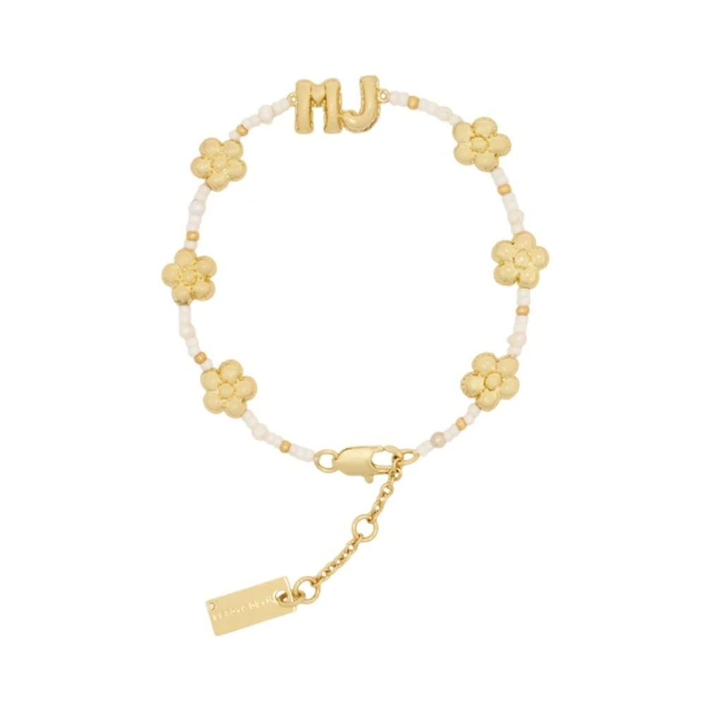Marc Jacobs Women's Yellow Bracelets, One Size, The Beaded Mj Balloon Bracelet
