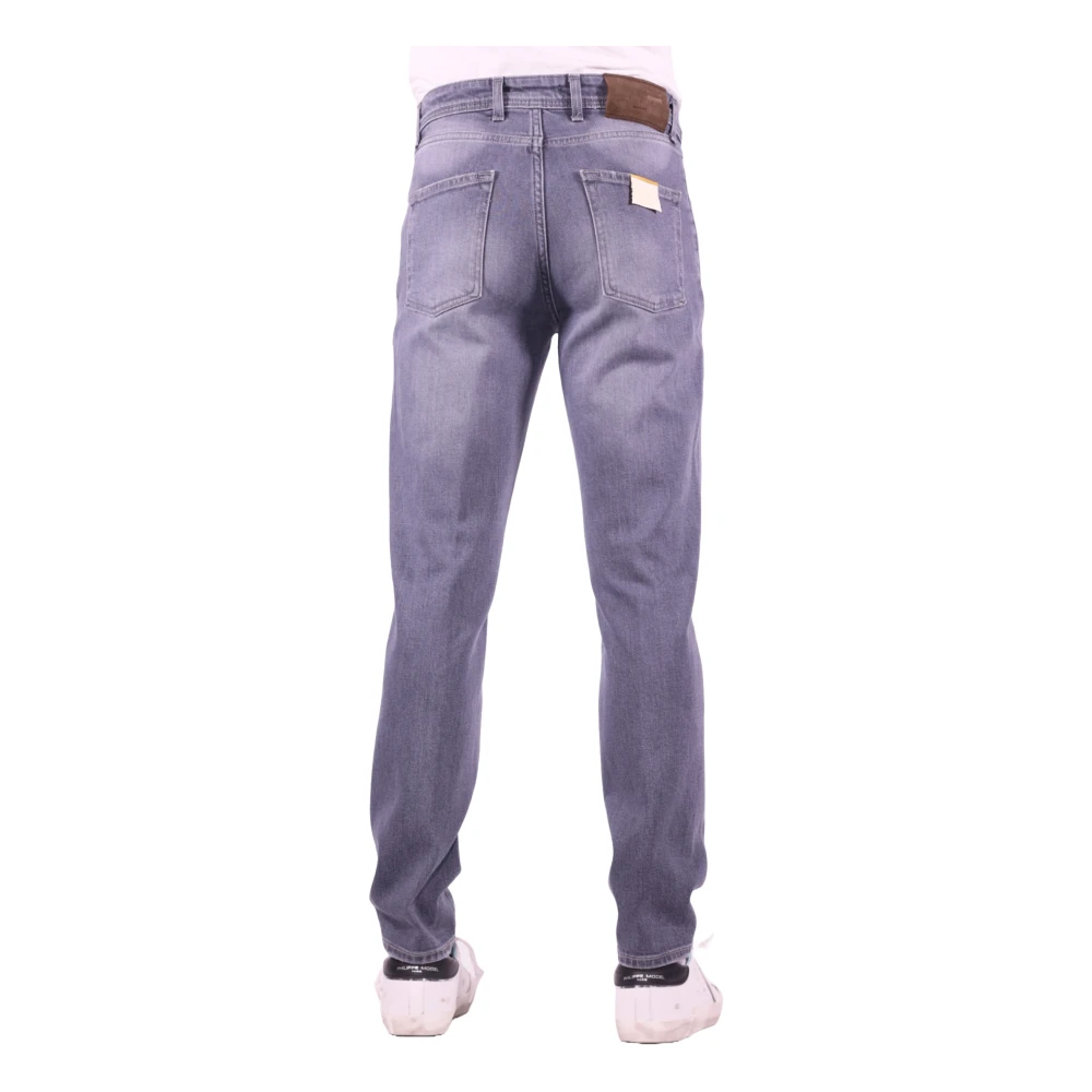 Briglia Grijze Jeans in Katoenmix Stof Gray Heren