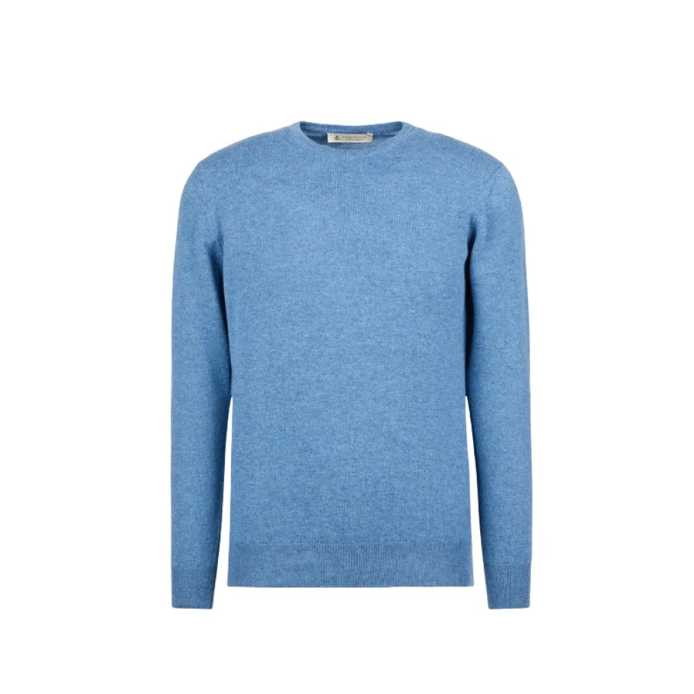 Piacenza 1733 Kasjmier Crew Neck Sweater Blauw Blue Heren