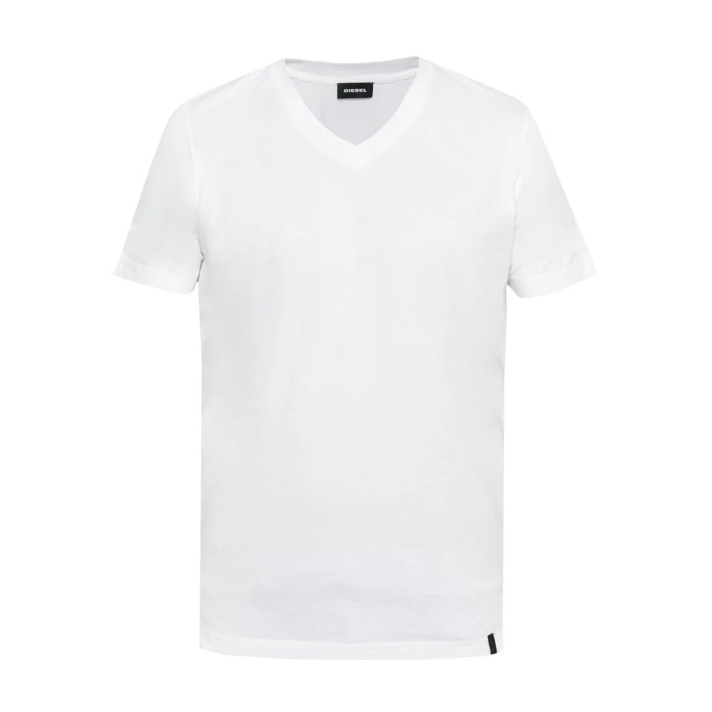 Diesel V-hals T-shirt White Heren