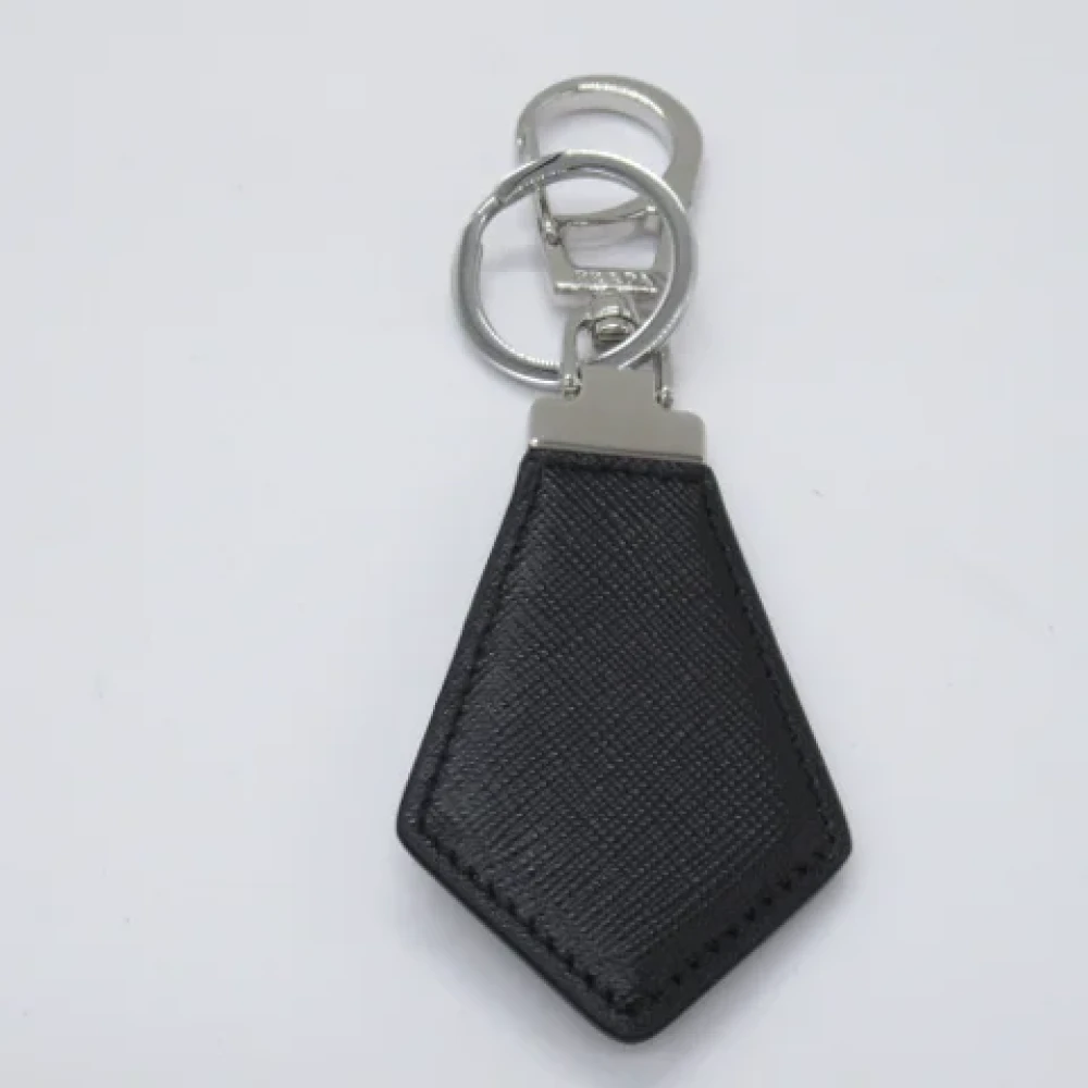 Prada Vintage Pre-owned Leather key-holders Black Dames