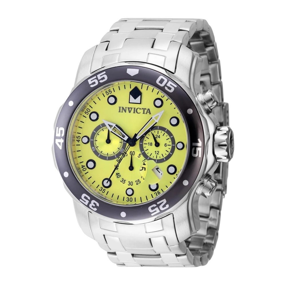 Invicta Gul urtavla kronograf multifunktionsklocka Gray, Herr