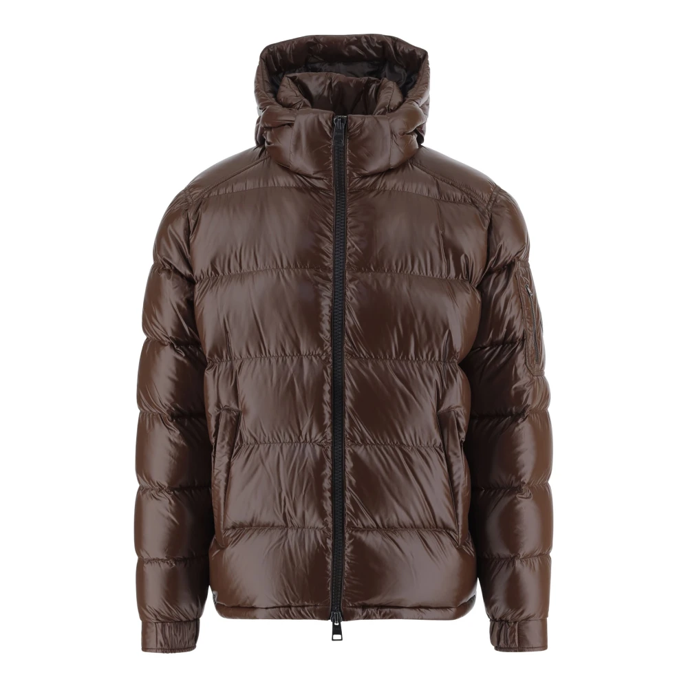 Herno Uomo Marrone - Piumino Polar Tech Con Cappuccio - Jackets - M