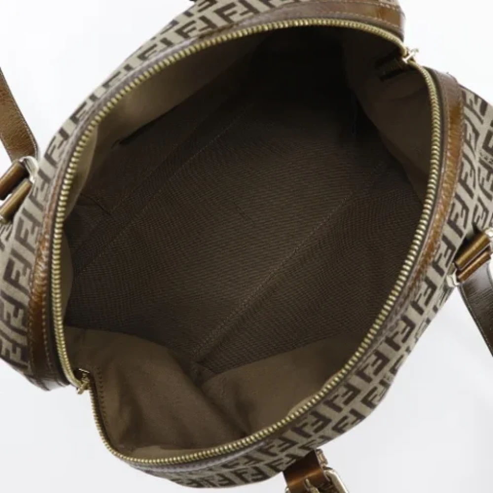 Fendi Vintage Pre-owned Canvas shoulder-bags Brown Dames