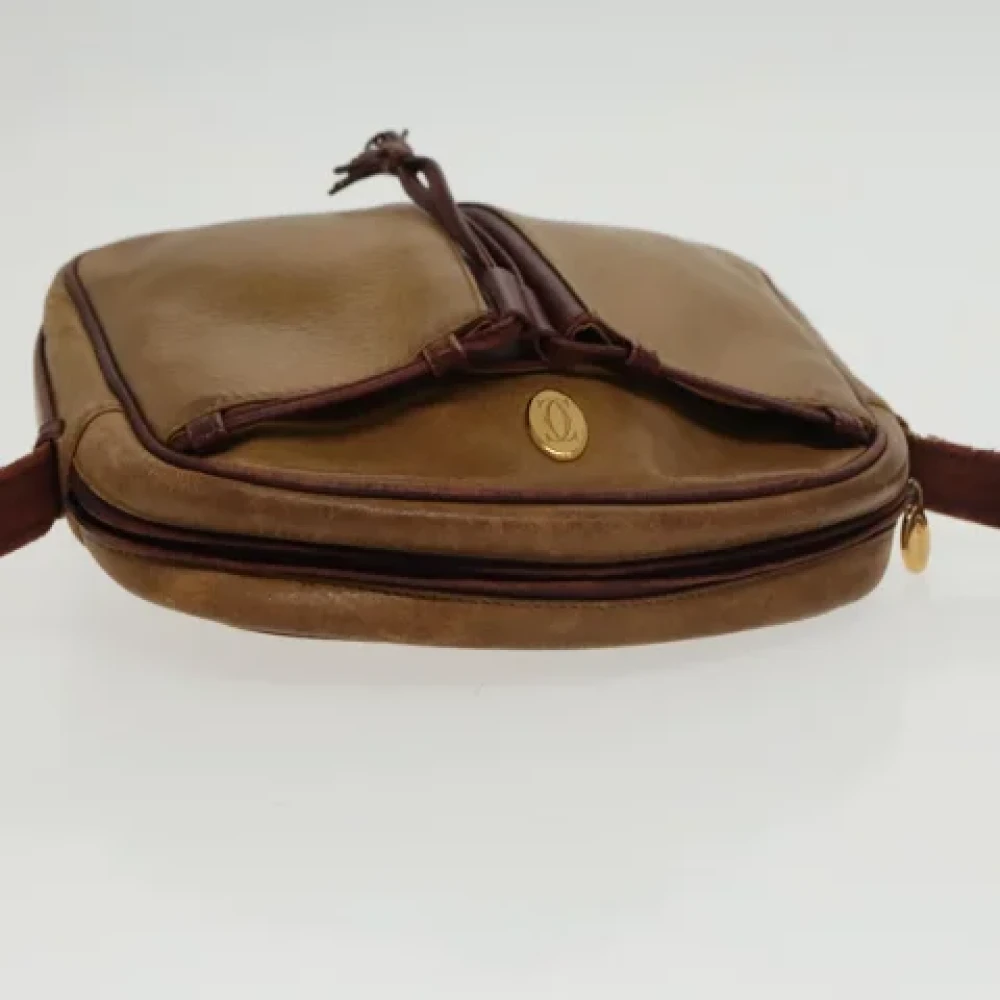 Cartier Vintage Pre-owned Leather shoulder-bags Yellow Dames