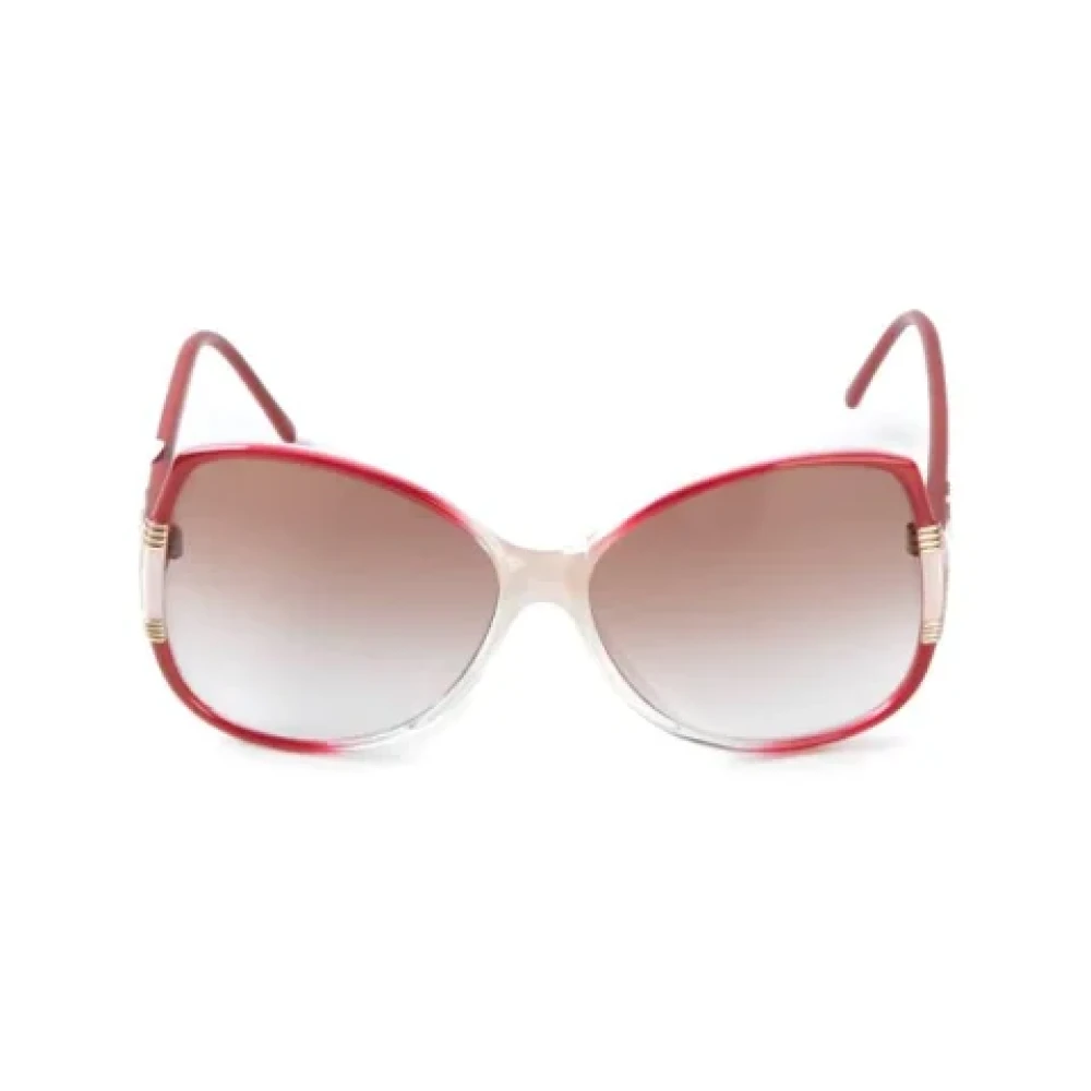 Balenciaga Vintage Pre-owned Plastic sunglasses Red Dames