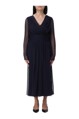 blue-sheer-sleeves-midi-dress