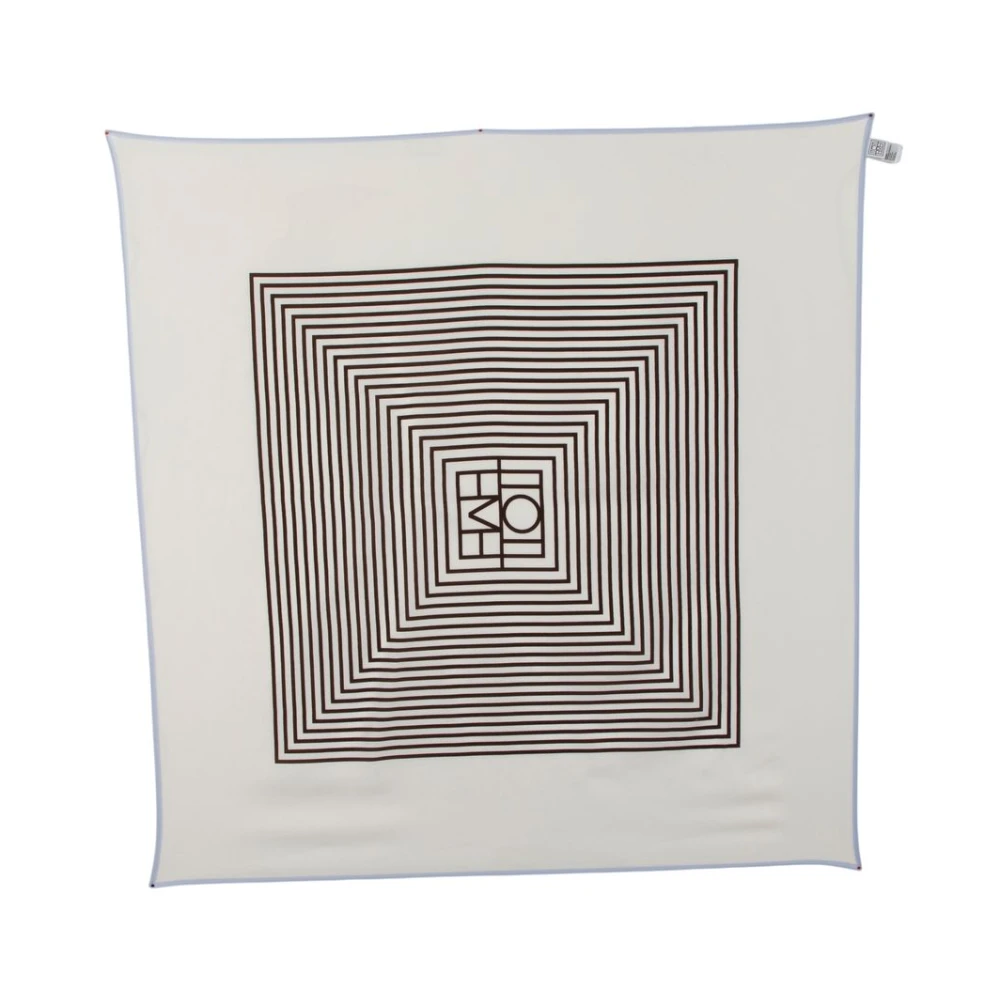 Totême Multicolor Silk Scarves, Female, One Size, Centered Monogram Silk Scarf
