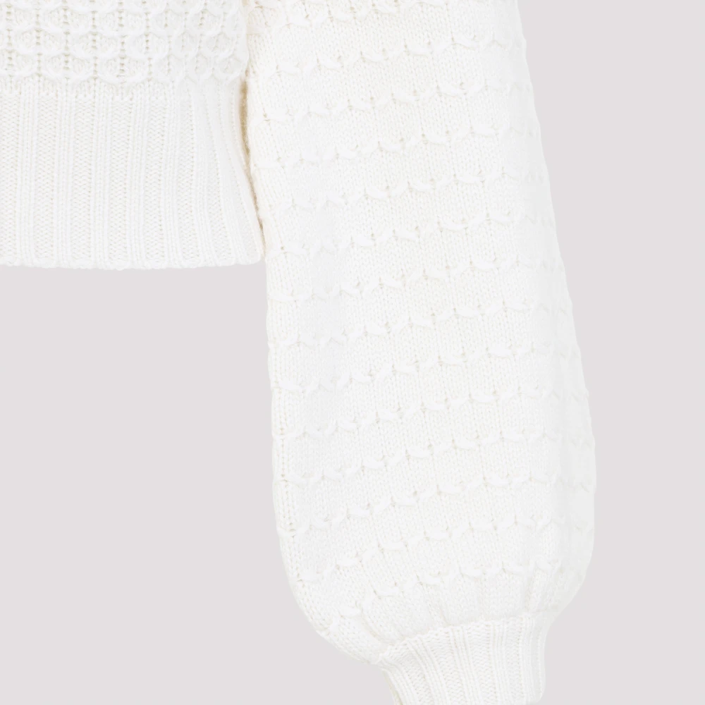 Max Mara Honeycomb Sweater Elvira White Dames