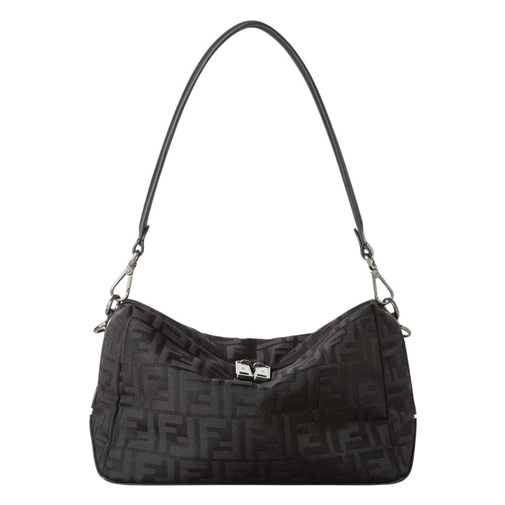 Fendi Men's Black Lui Medium Shoulder Bag - Shoulder Bags - One Size - Bags
