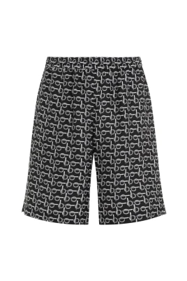 Monogram Print Relaxed Fit Shorts