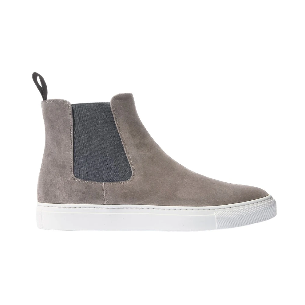 Scarosso Men's Gray Tommaso Grey Suede Platform Trainers - Chelsea Boots - 5 Uk - Shoes