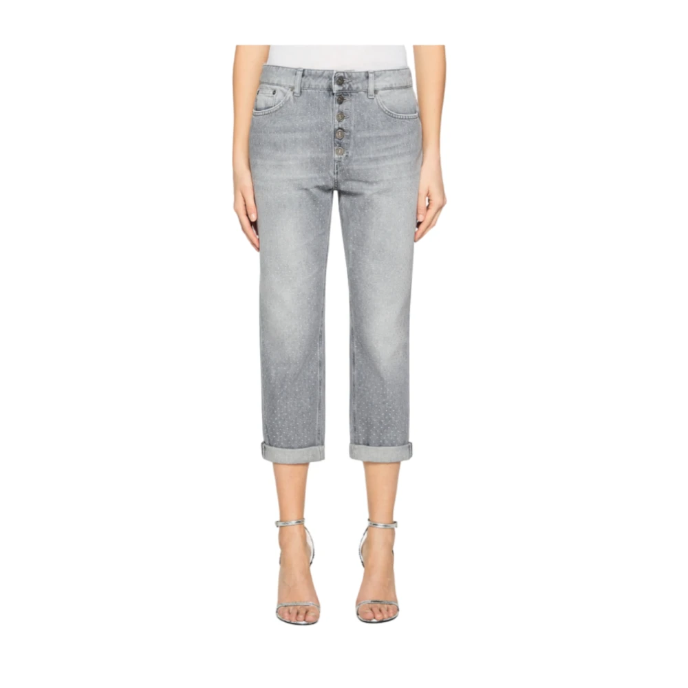 Dondup Cropped Jeans Gray Dames