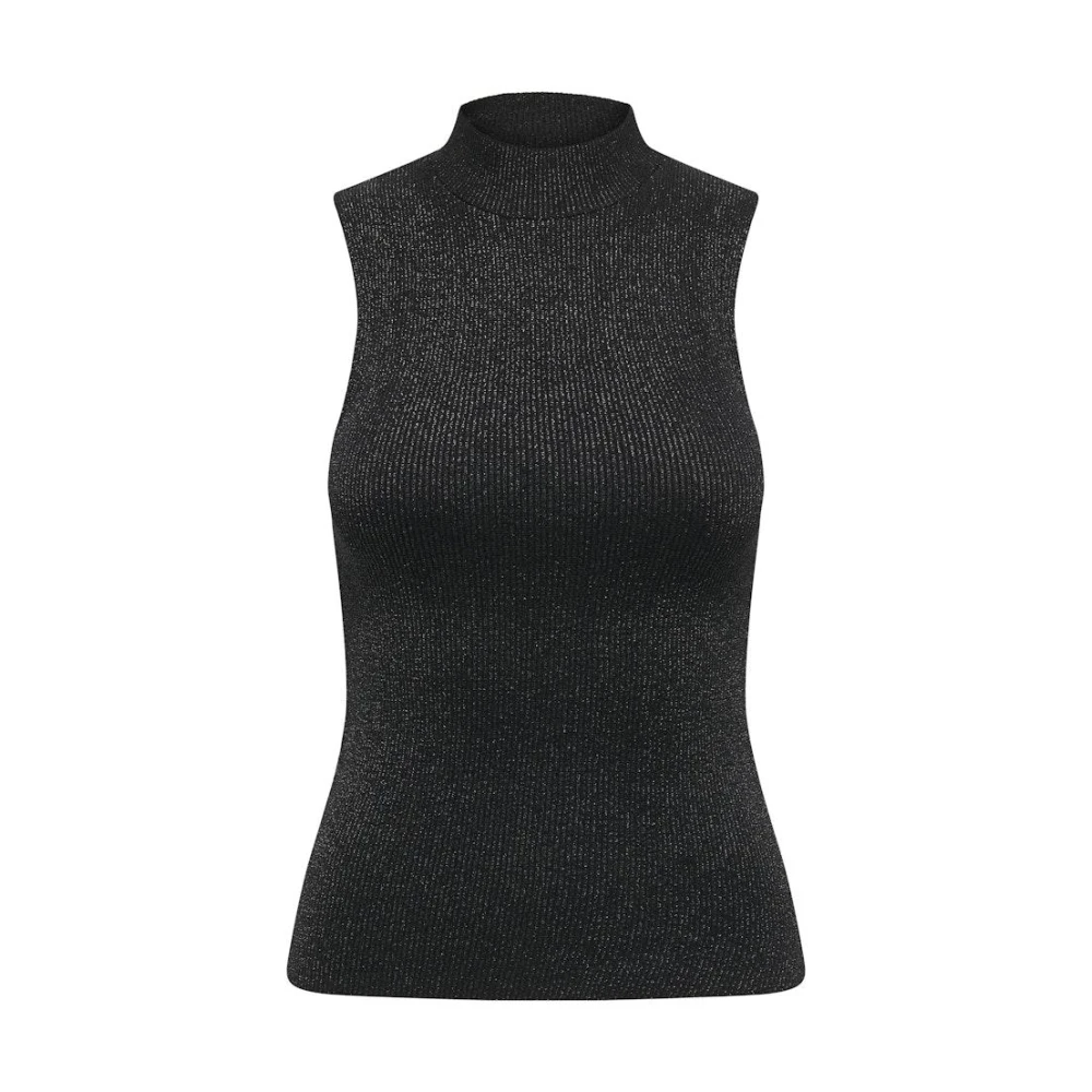 Only Glitter Highneck Gebreid Zwart Black Dames