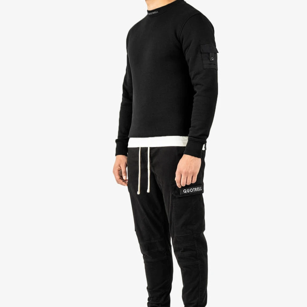 Quotrell Veelzijdige Stijl: Casablanca Cargo Broek Zwart Black Heren