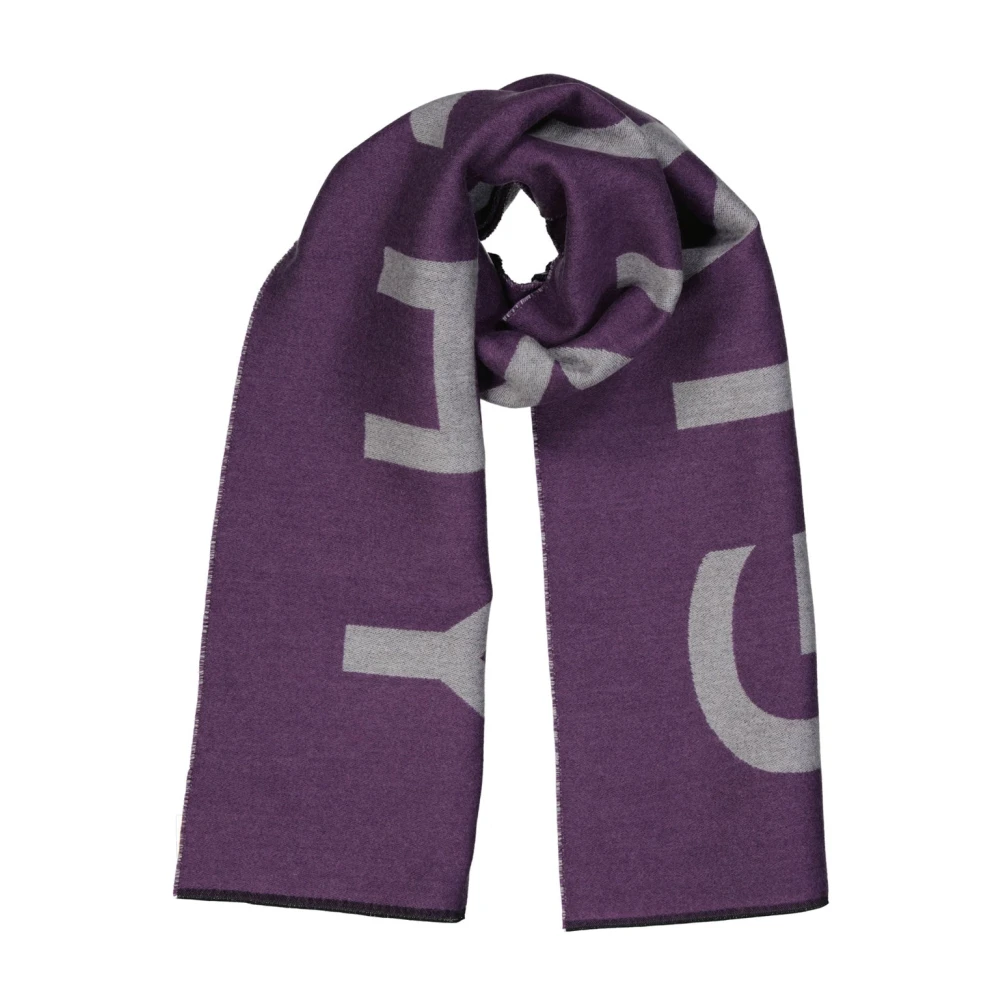 Givenchy Paarse Sjaal met Logodetail Purple Heren