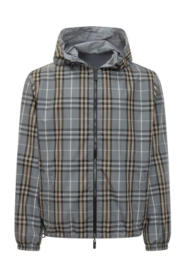 Reversible Check Hooded Jacket