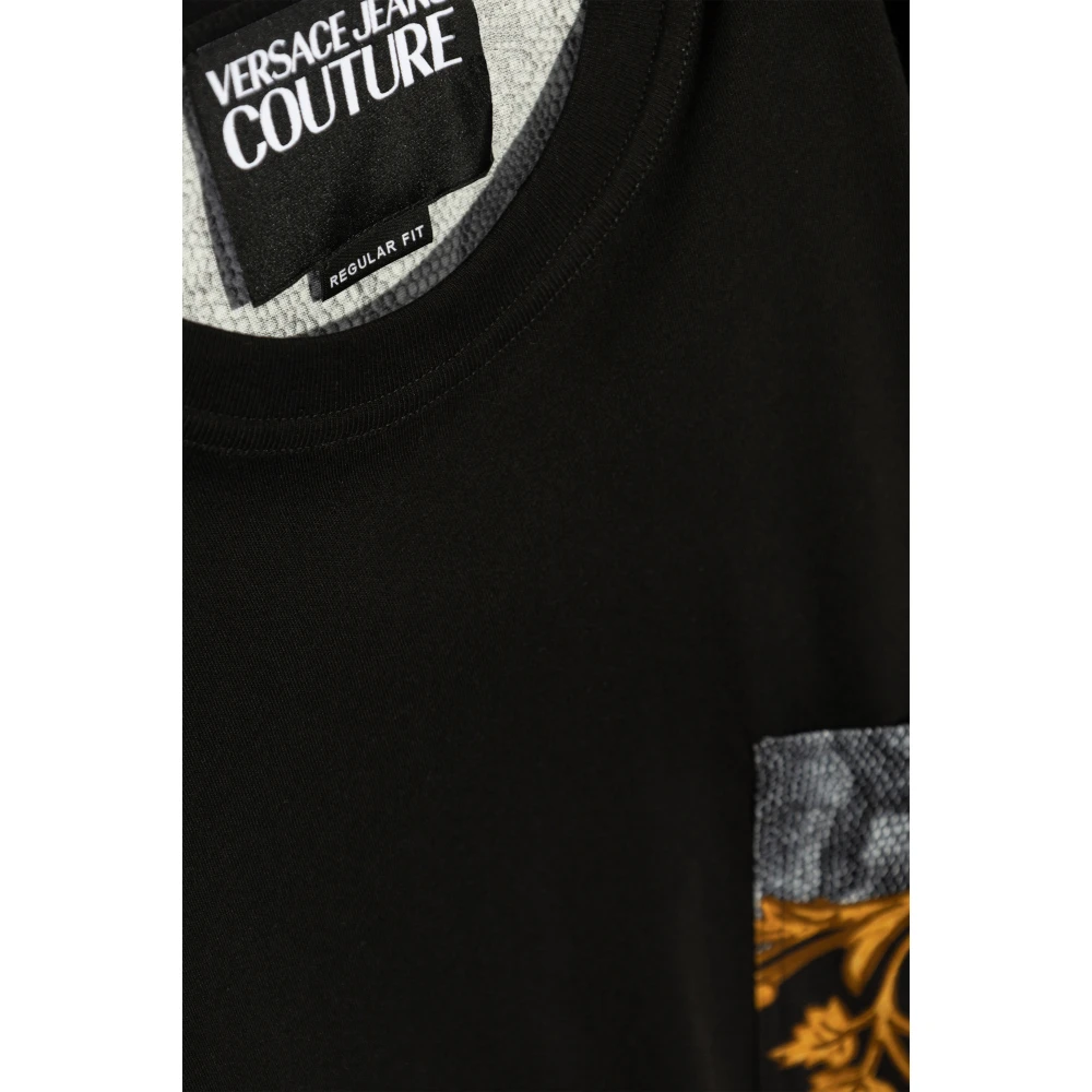 Versace Jeans Couture Bedrukt T-shirt Black Heren
