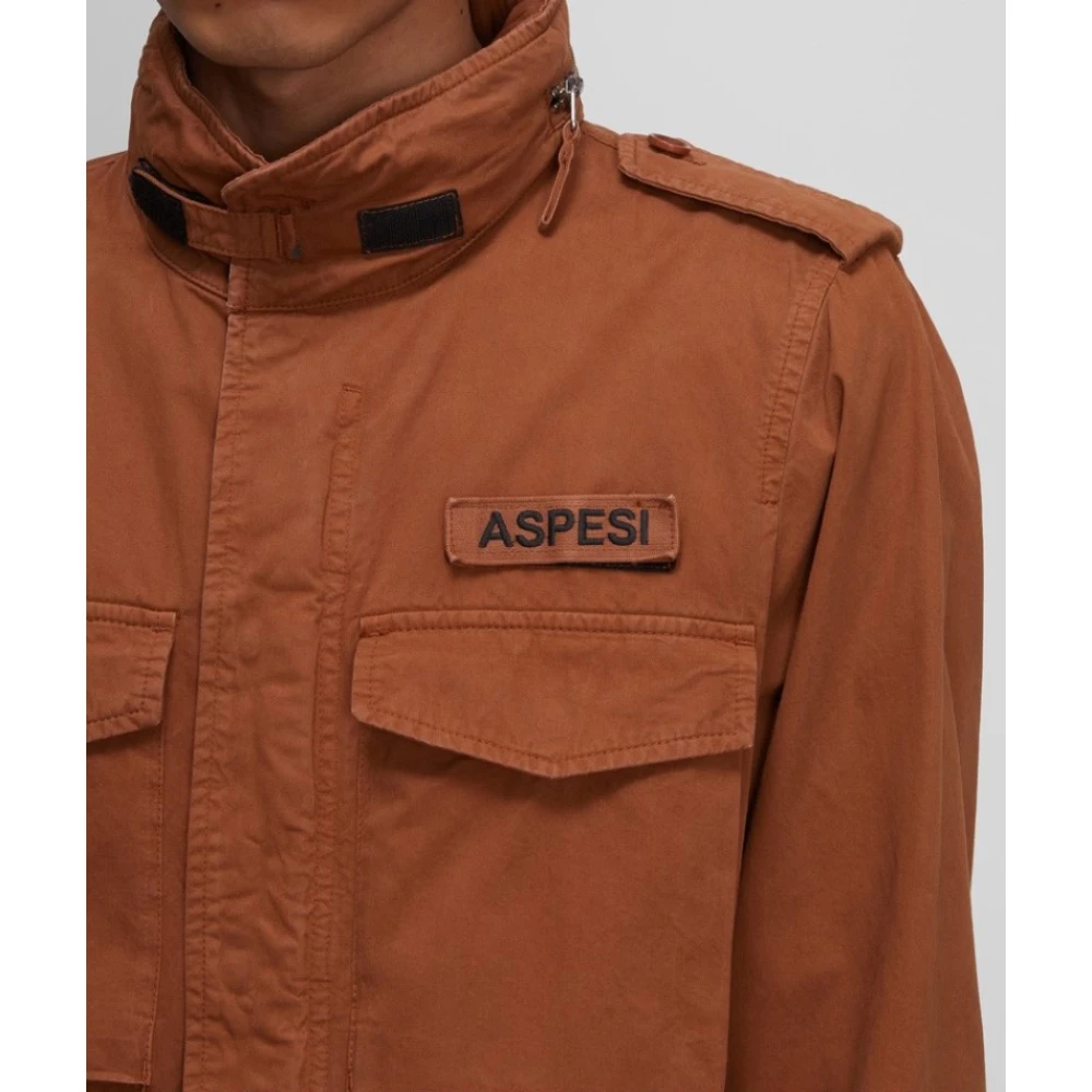 Aspesi Field Sobrecamisa Jas Brown Heren