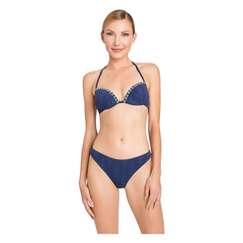 Twinset Blå Sea Push-up Bikini Set Blue, Dam