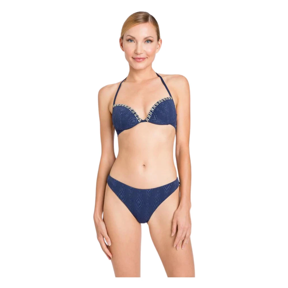 Twinset Blauwe Sea Push-up Bikini Set Blue Dames
