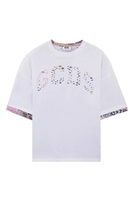 Laser-Cut Logo Oversized T-shirt