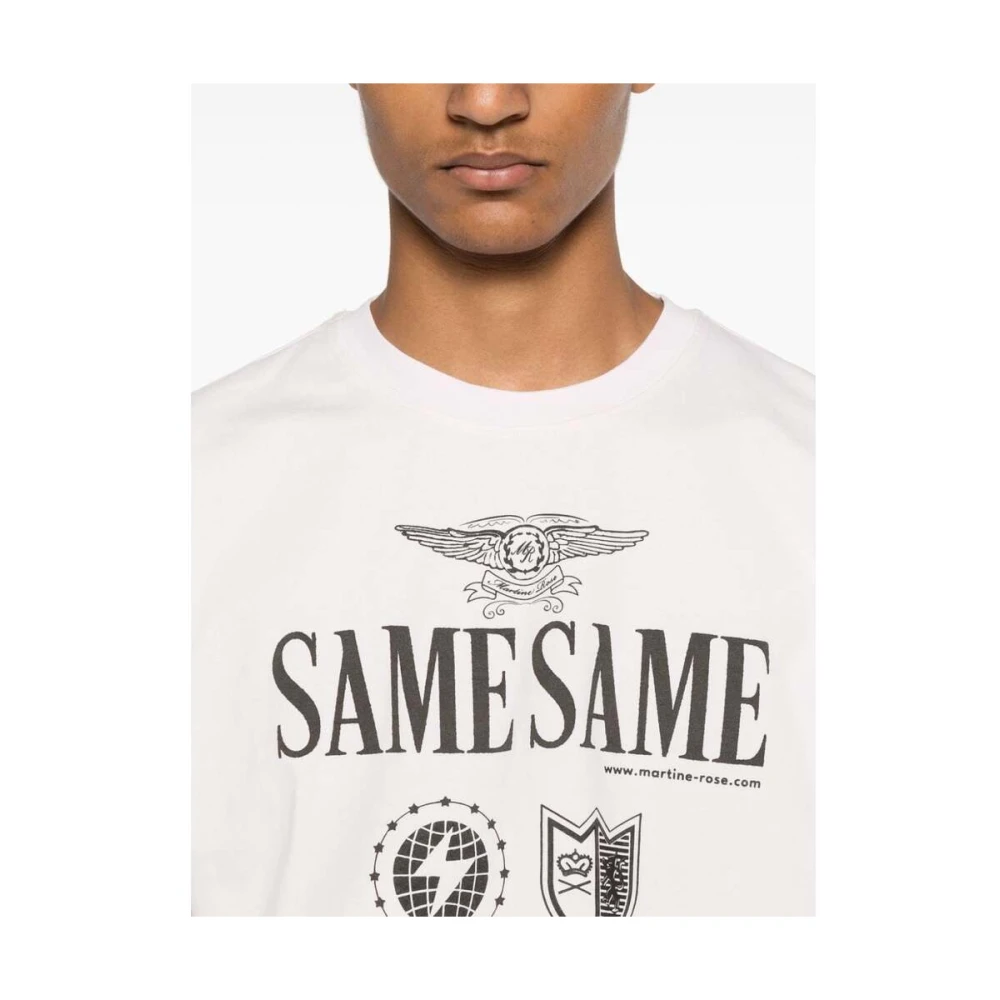 Martine Rose Grafische Print Crew Neck T-shirt Pink Heren