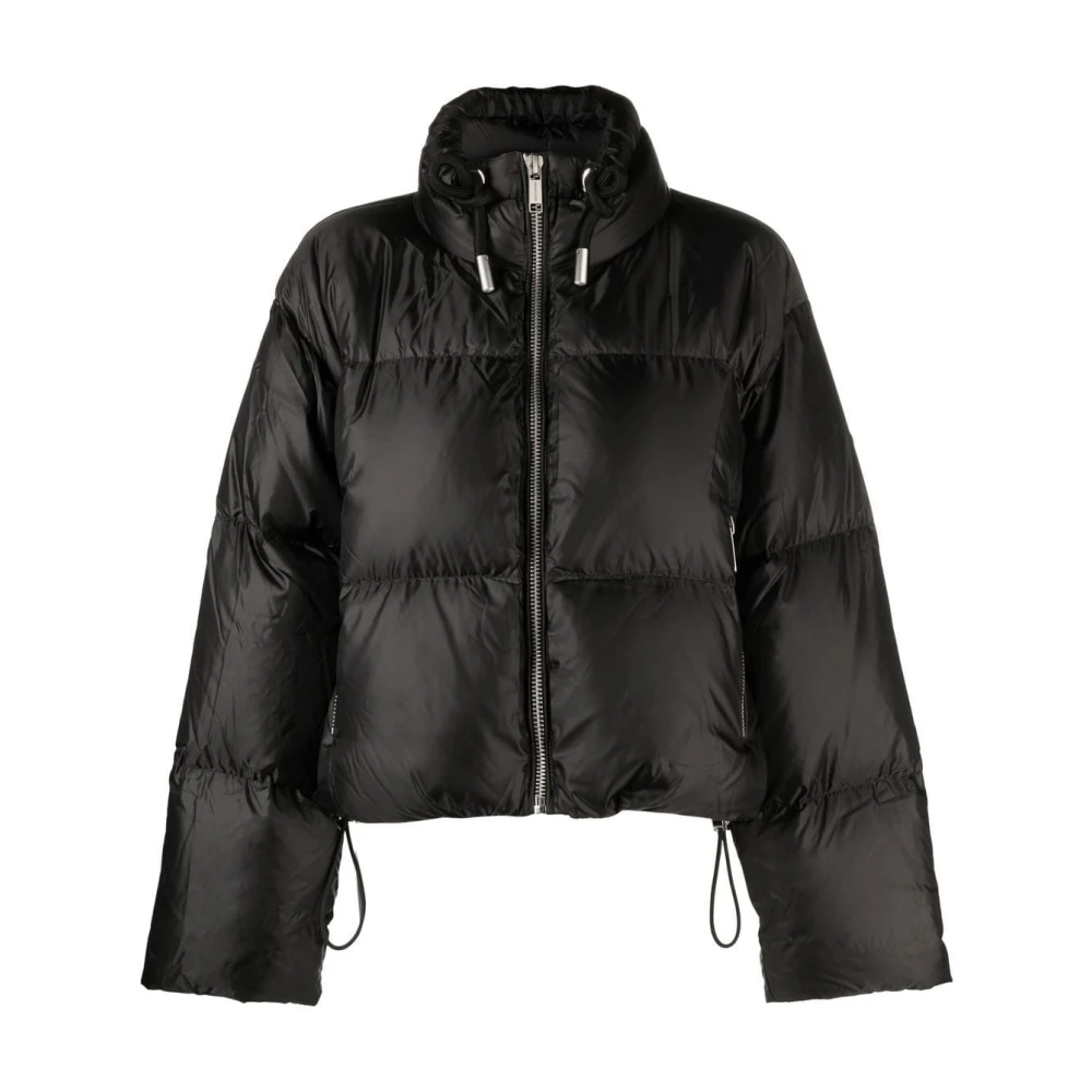 Michael Kors Svart Eco Puffer Jacka för Kvinnor Black, Dam