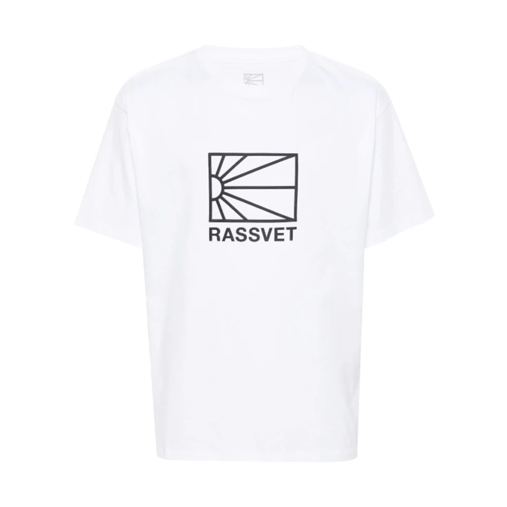 Rassvet Groot Logo T-shirt in Wit White Heren