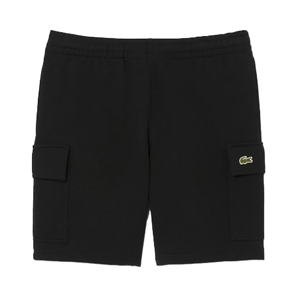 Lacoste Mannelijk Zwart Korte Broeken Heren, S, Katoen, Katoenen Shorts Regular Fit