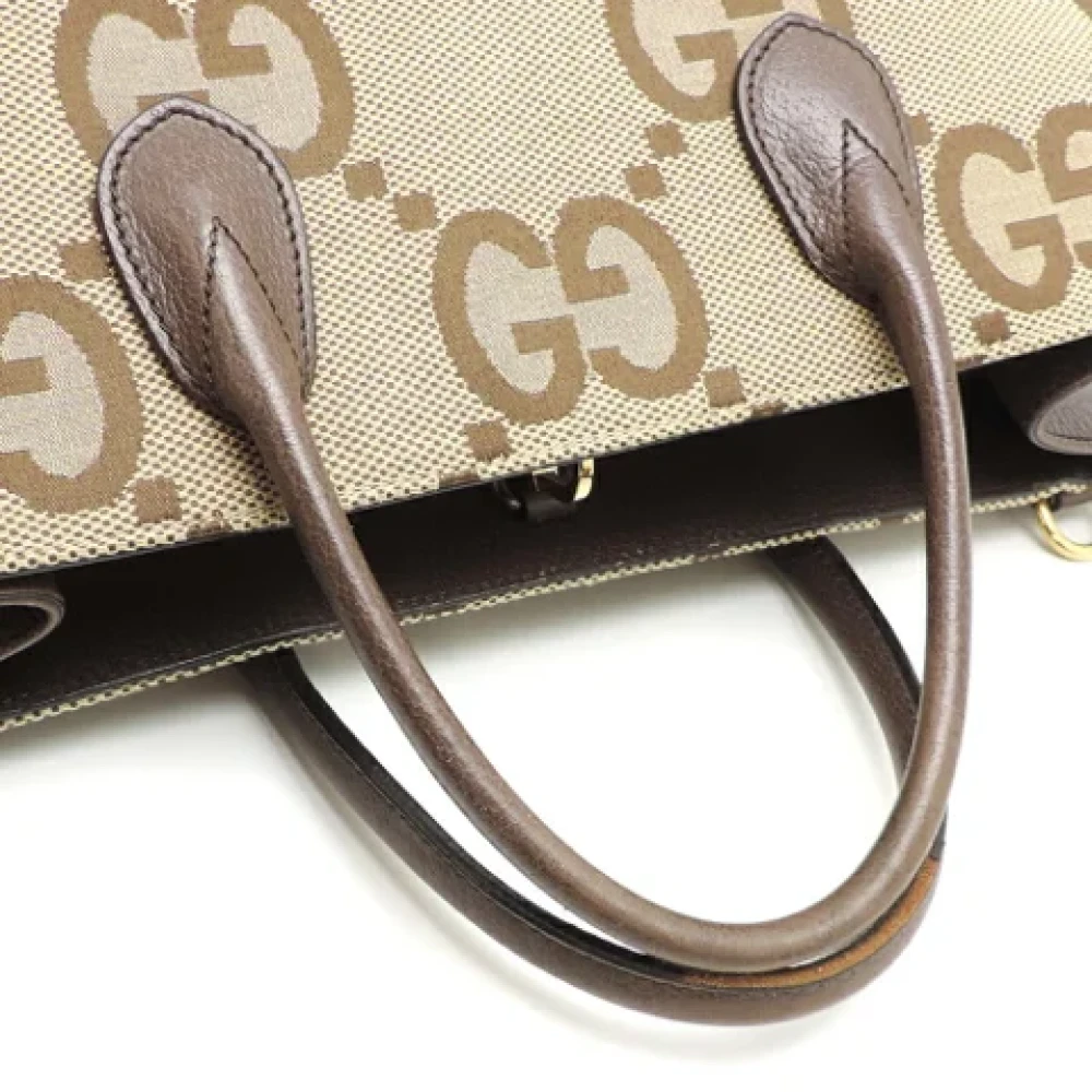 Gucci Vintage Pre-owned Leather totes Beige Dames
