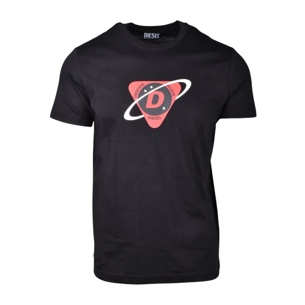 Diesel Zwarte T-shirt voor mannen Black Heren