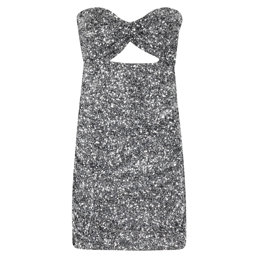 Amen Paillet Feestjurk Gray Dames