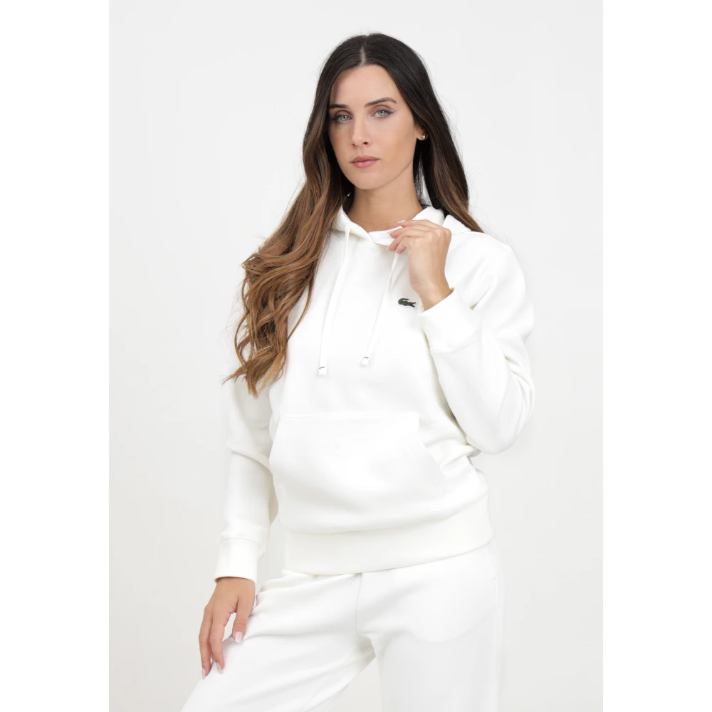 Lacoste Witte Dames Hoodie Chic Sportieve Stijl White Dames