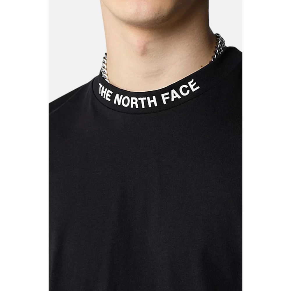 The North Face Geribbelde ronde hals T-shirt met logo Black Heren