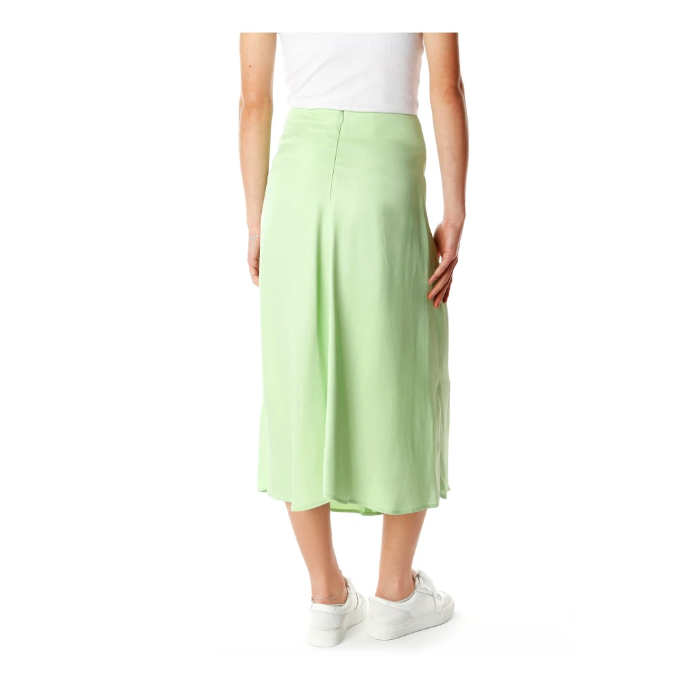 drykorn A-lijn Midi Rok met Hoge Taille Green Dames