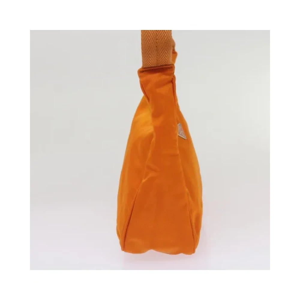 Prada Vintage Pre-owned Nylon handbags Orange Dames