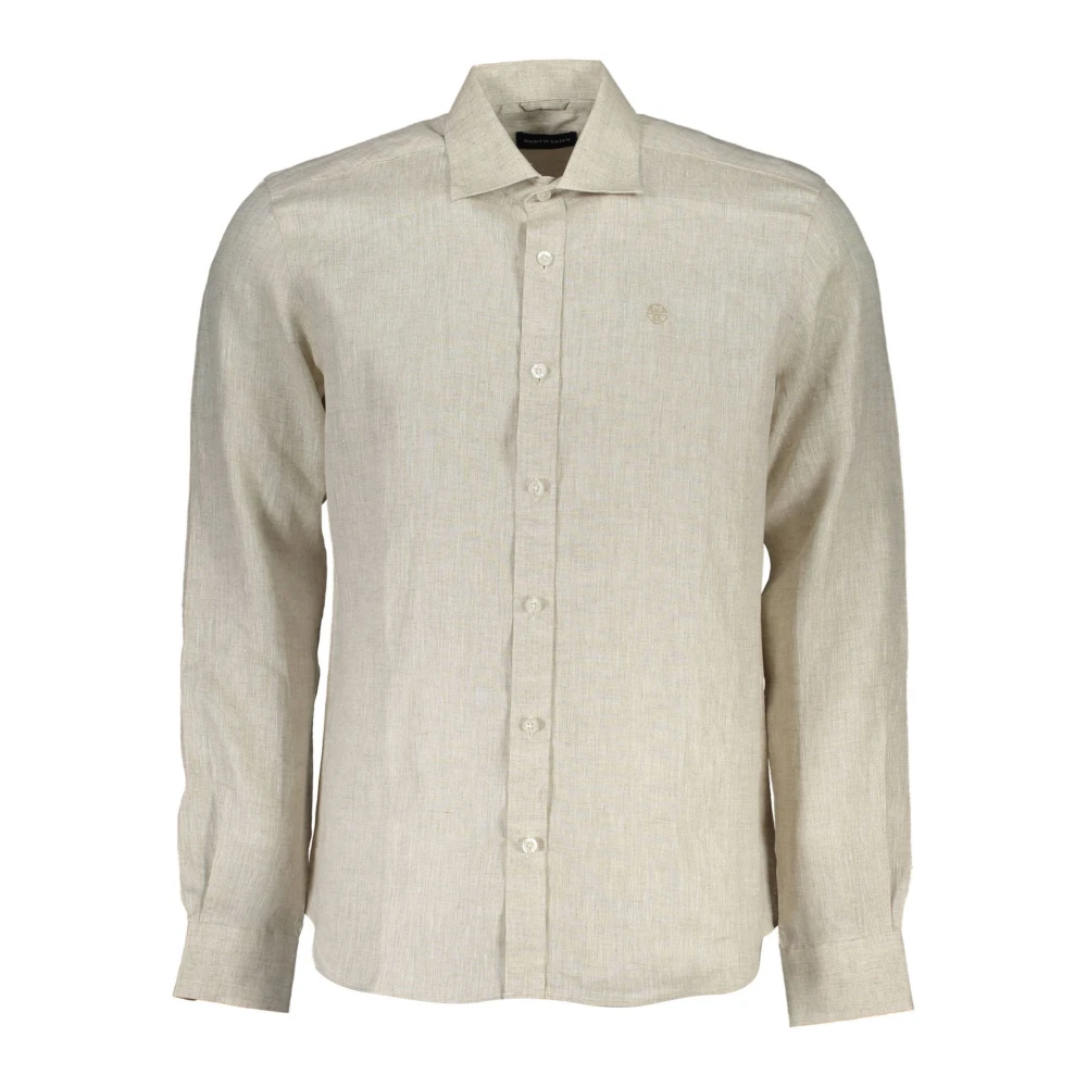 North Sails Men's Beige Long Sleeve Shirt With Italian Collar