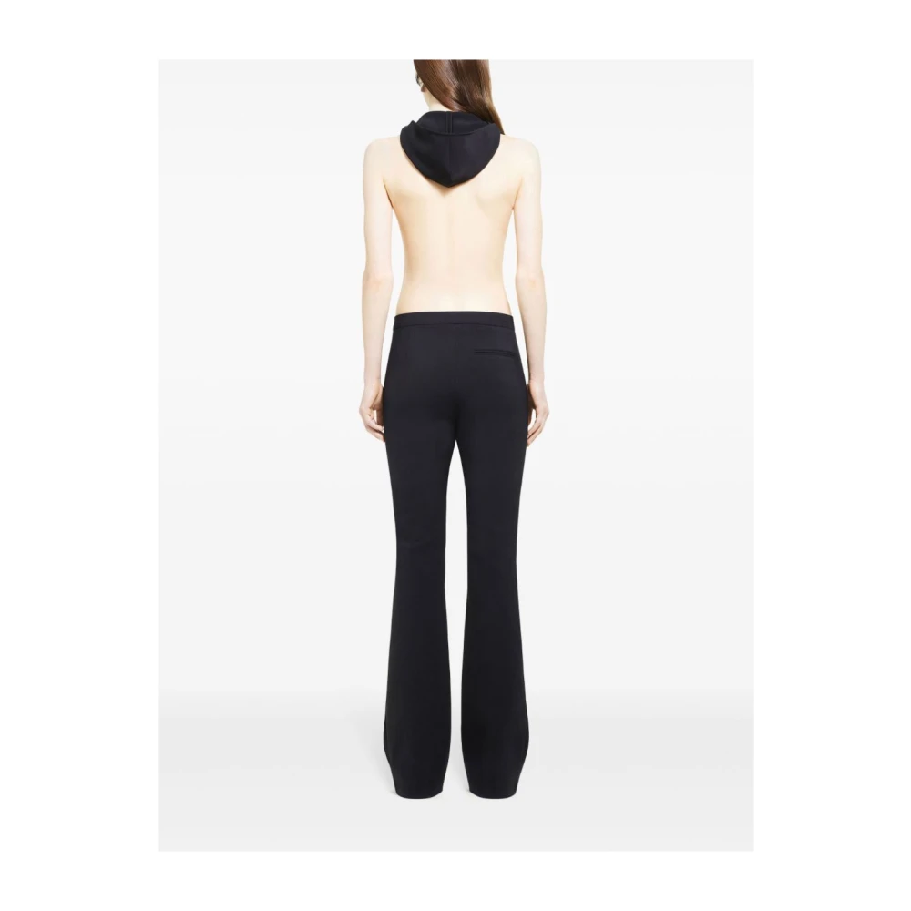 Courrèges Beige Hooded Bodysuit met Semi-Transparante Inzetstukken Beige Dames