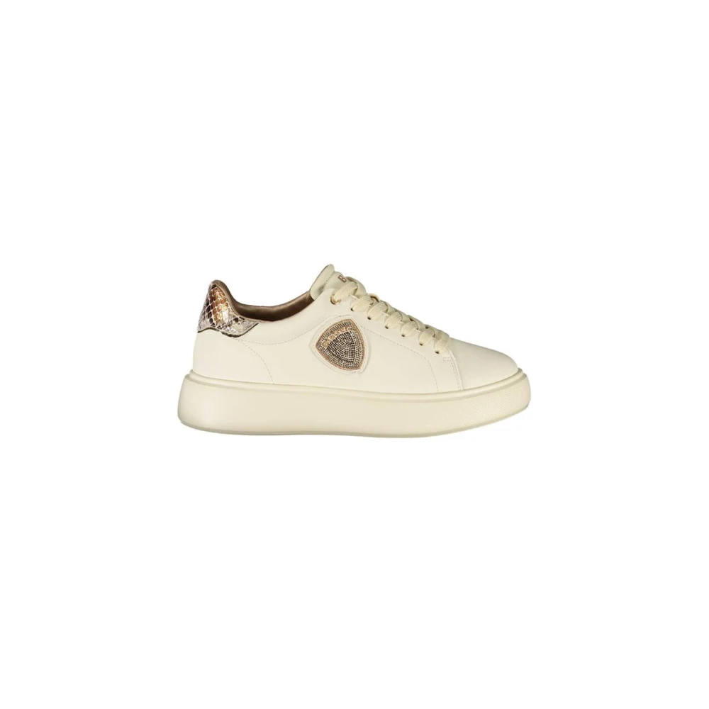 Blauer Women's Beige Sneakers, 7 Uk, Leather Low-Top Trainers