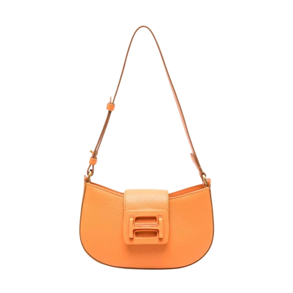 Hogan Women's Orange Leather Shoulder Bag - Shoulder Bags - One Size - Bags
