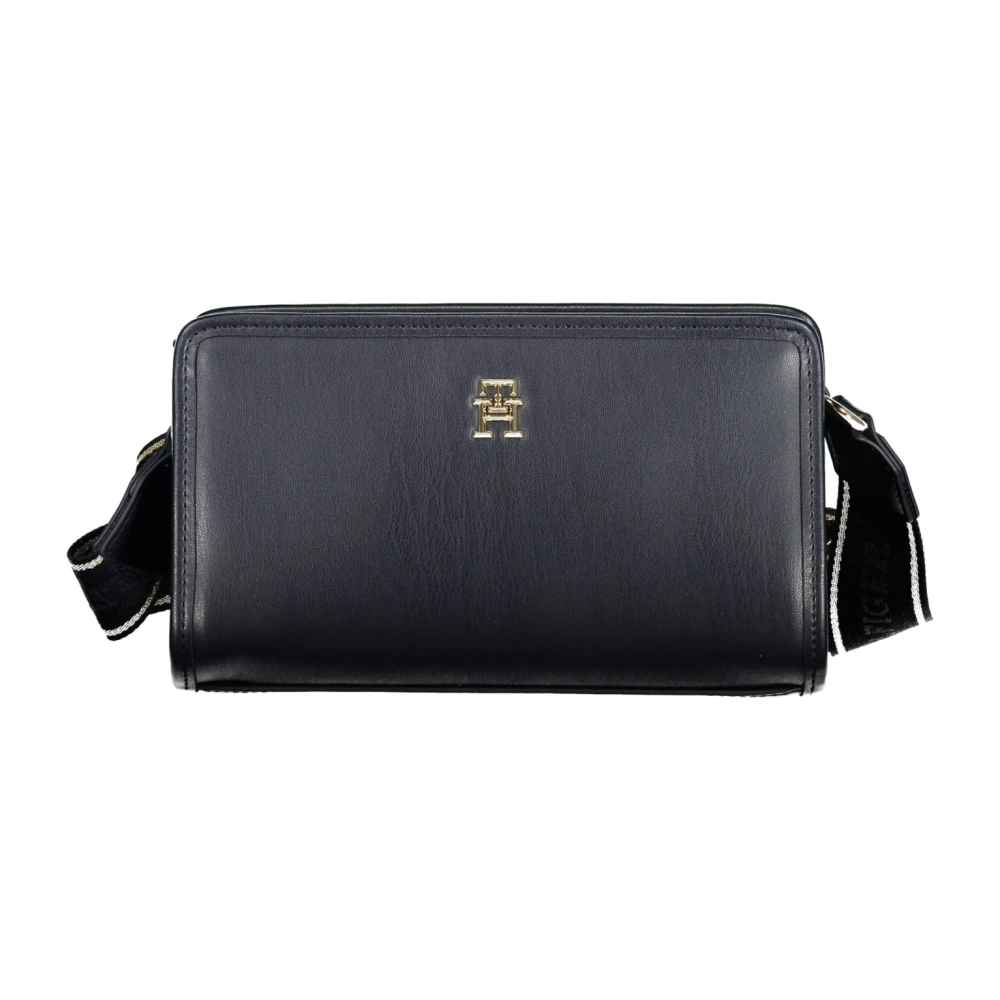 Tommy Hilfiger Blauwe Schoudertas met Rits Sluiting Blue Dames
